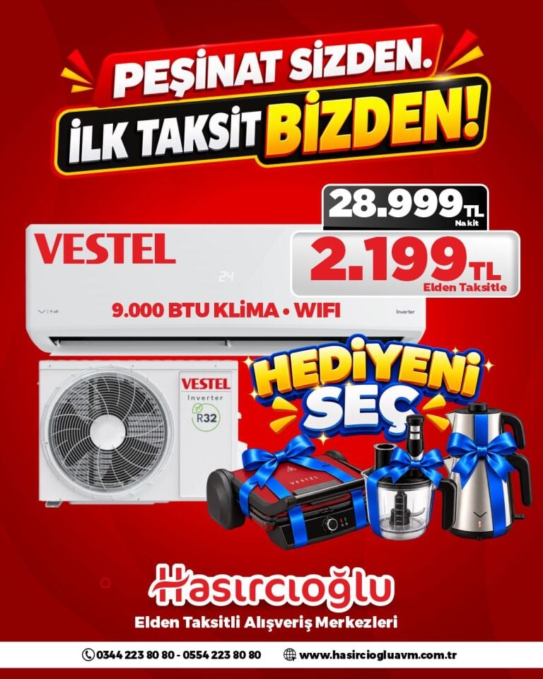 Vestel 9000 BTU WFI DESTEKLİ KLİMA