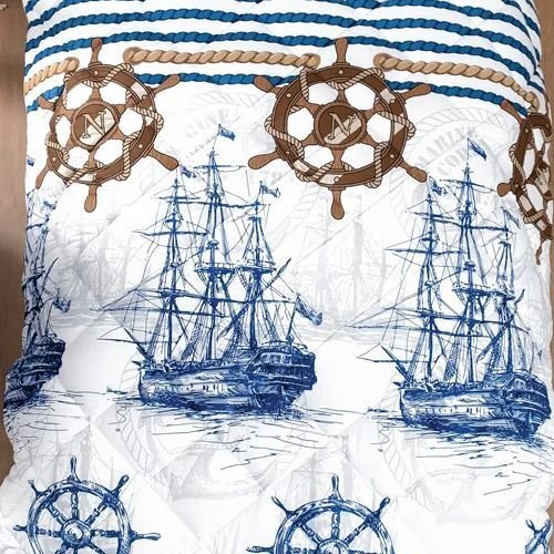 Aran Clasy Ranforce %100 Pamuk Tek Kisilik Uyku Seti Mavi V1 Mavi