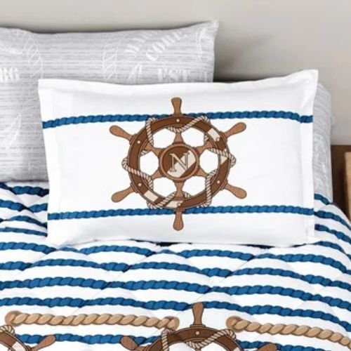 Aran Clasy Ranforce %100 Pamuk Tek Kisilik Uyku Seti Mavi V1 Mavi