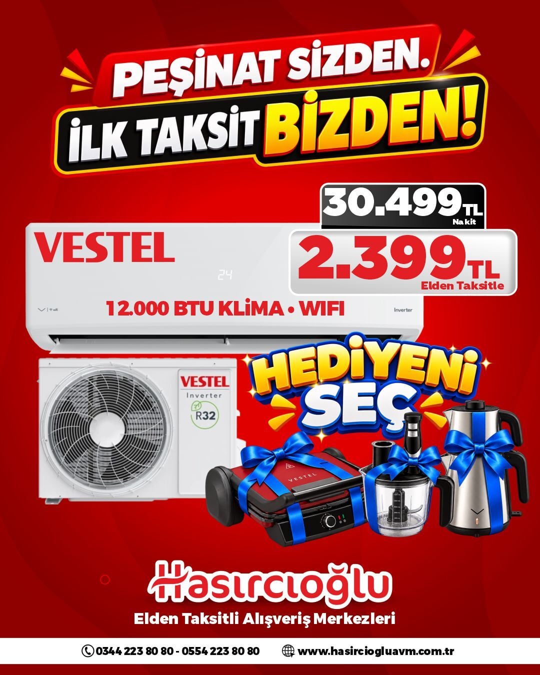 VESTEL 12000 BTU WFI DESTEKLİ KLİMA