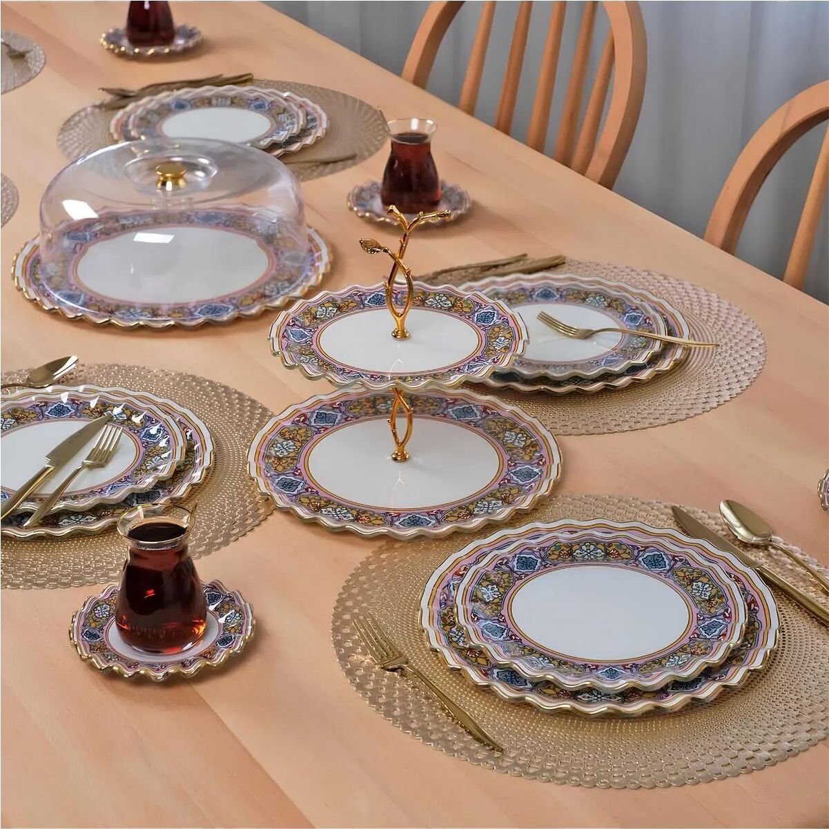 Glore Gisele Pembe 28 Parça Tea Time