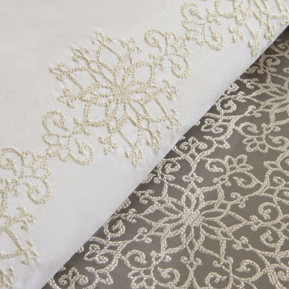 Karaca Home Rosette Çeyiz Seti Çift Kişilik Antrasit