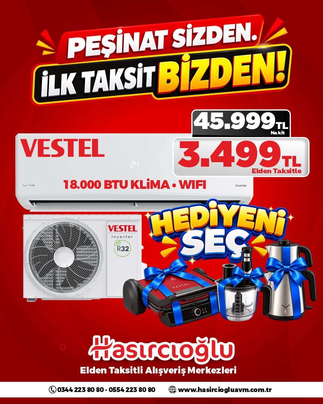VESTEL 18000 BTU WFI DESTEKLİ KLİMA