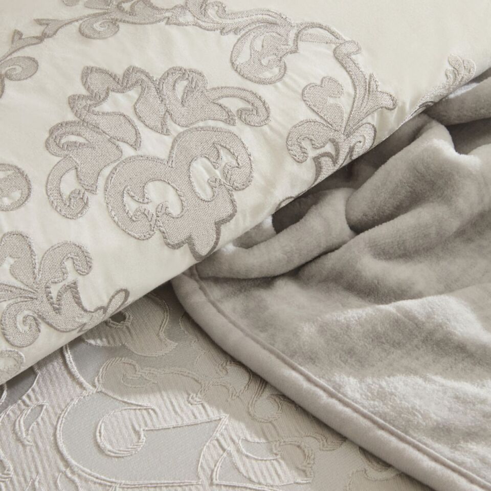 Karaca Home Grace Çeyiz Seti Çift Kişilik Açık Gri