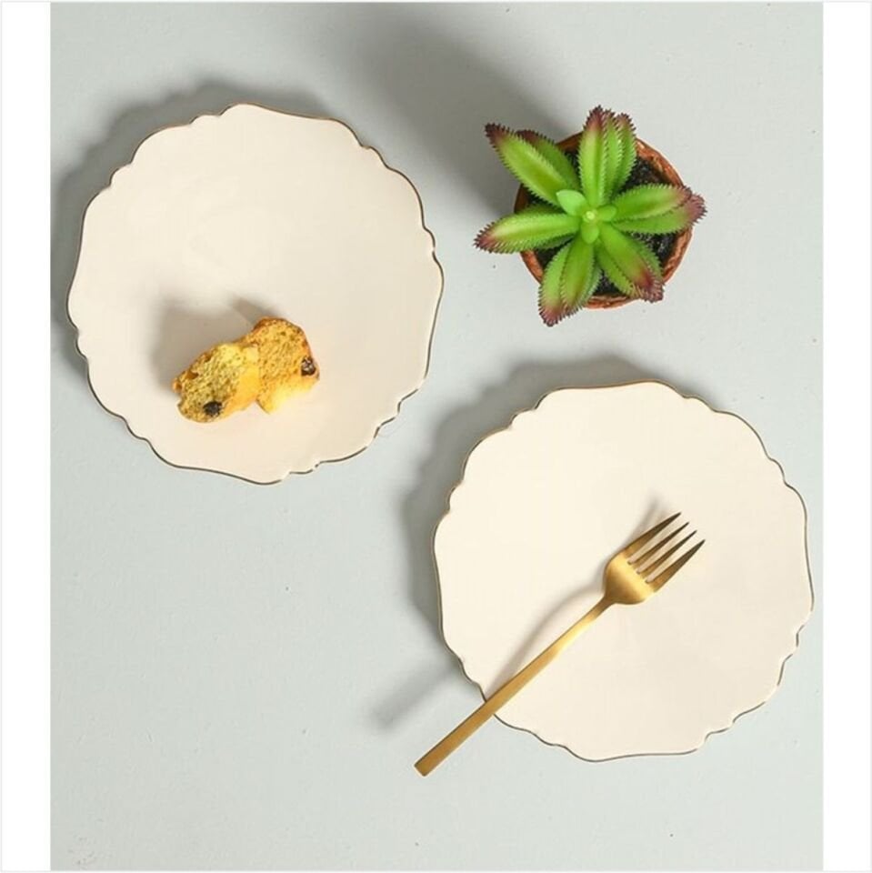 ÖZTÜRK SEMAZEN DÜZ TABAK 27CM GERÇEK ALTIN FİLE